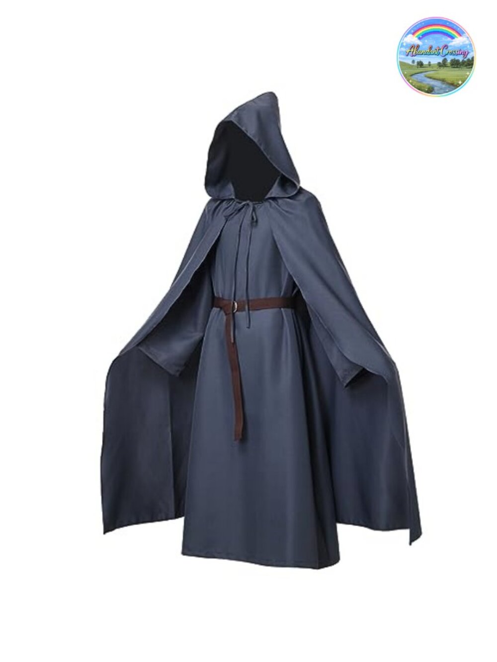 Medieval Tunic Cloak Hooded Renaissance Costume Men Knight Priest Cosplay